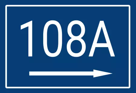 Strassen - Hausnummern 108 A Bild