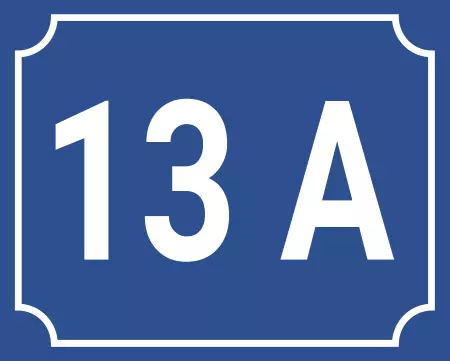  Strassen - Hausnummern 13A Bild