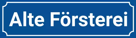 Strassen - Hausnummern Alte Försterei Bild