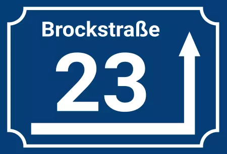 Strassen - Hausnummern Brockstraße um die Ecke Bild