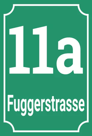 Strassen - Hausnummern Fuggerstrasse 11a Bild