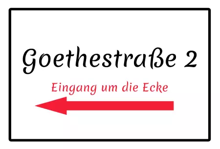 Strassen - Hausnummern Goethestraße 2 Bild
