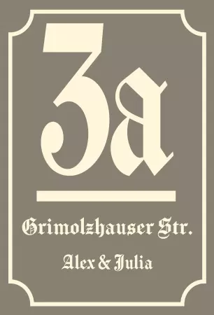 Strassen - Hausnummern Grimolzhauser Straße 3a Alex & Julia Bild