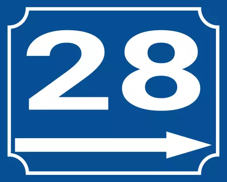 Strassen - Hausnummern Haus Nr. 28 nach rechts Bild