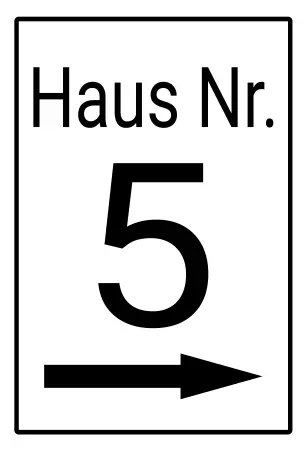 Strassen - Hausnummern Haus Nr. 5 Bild