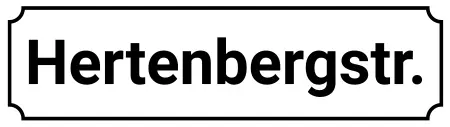 Strassen - Hausnummern Hertenbergstr. Bild