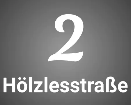 Strassen - Hausnummern Hölzlesstraße 2 Bild
