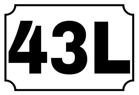 Strassen - Hausnummern Huasnummer 43L Bild