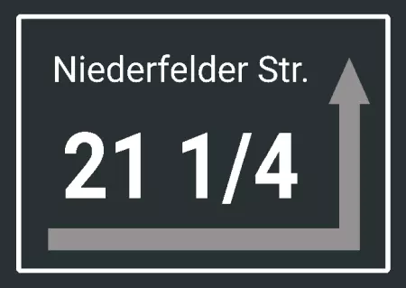 Strassen - Hausnummern Niederfelder Straße 21 1/4 Bild