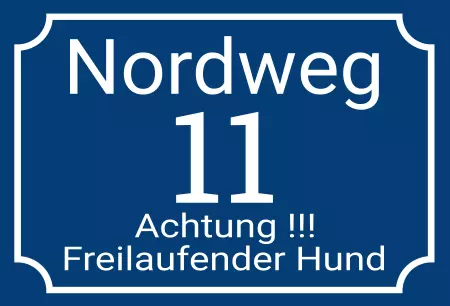 Strassen - Hausnummern Nordweg 11 Bild