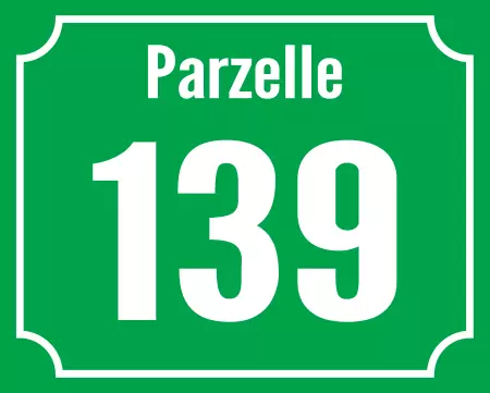 Strassen - Hausnummern Parzelle 139 Bild
