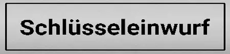 Strassen - Hausnummern Schlüsseleinwurf Bild