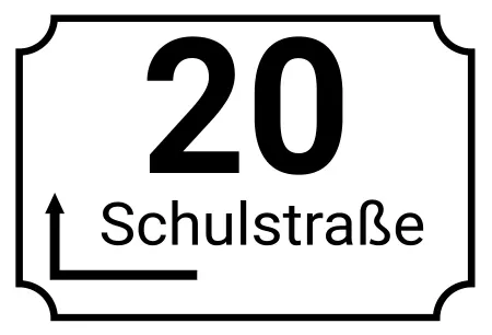 Strassen - Hausnummern Schulstraße 20 Bild
