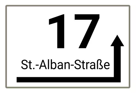 Strassen - Hausnummern St.-Alban-Straße 17 Bild