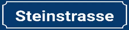 Strassen - Hausnummern Steinstrasse Bild