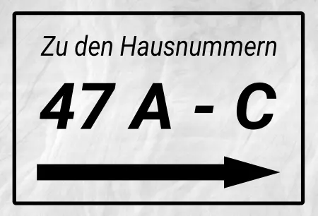 Strassen - Hausnummern Zu den Hausnummern 47 A - C Bild
